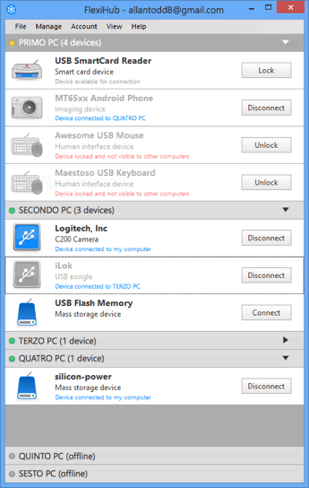 USB-Geräte über Ethernet