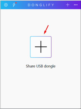  Comece a compartilhar a chave USB