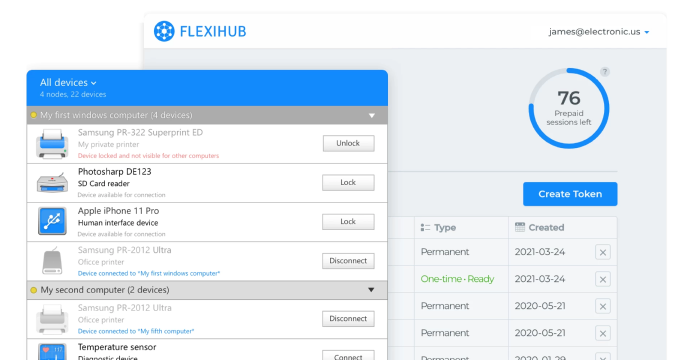 Software for redirecting USB