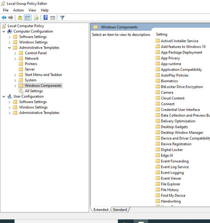 open the Local Group Policy Editor
