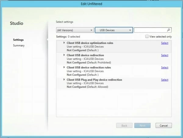 redirecionamento de dispositivo usb citrix genérico