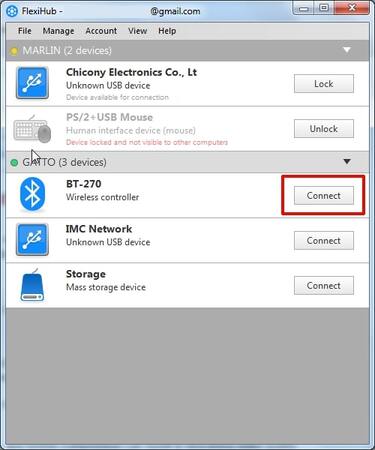  Click “Connect” to access USB in Hyper-V VM