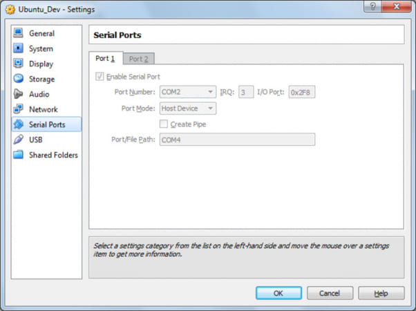 virtualbox serial port