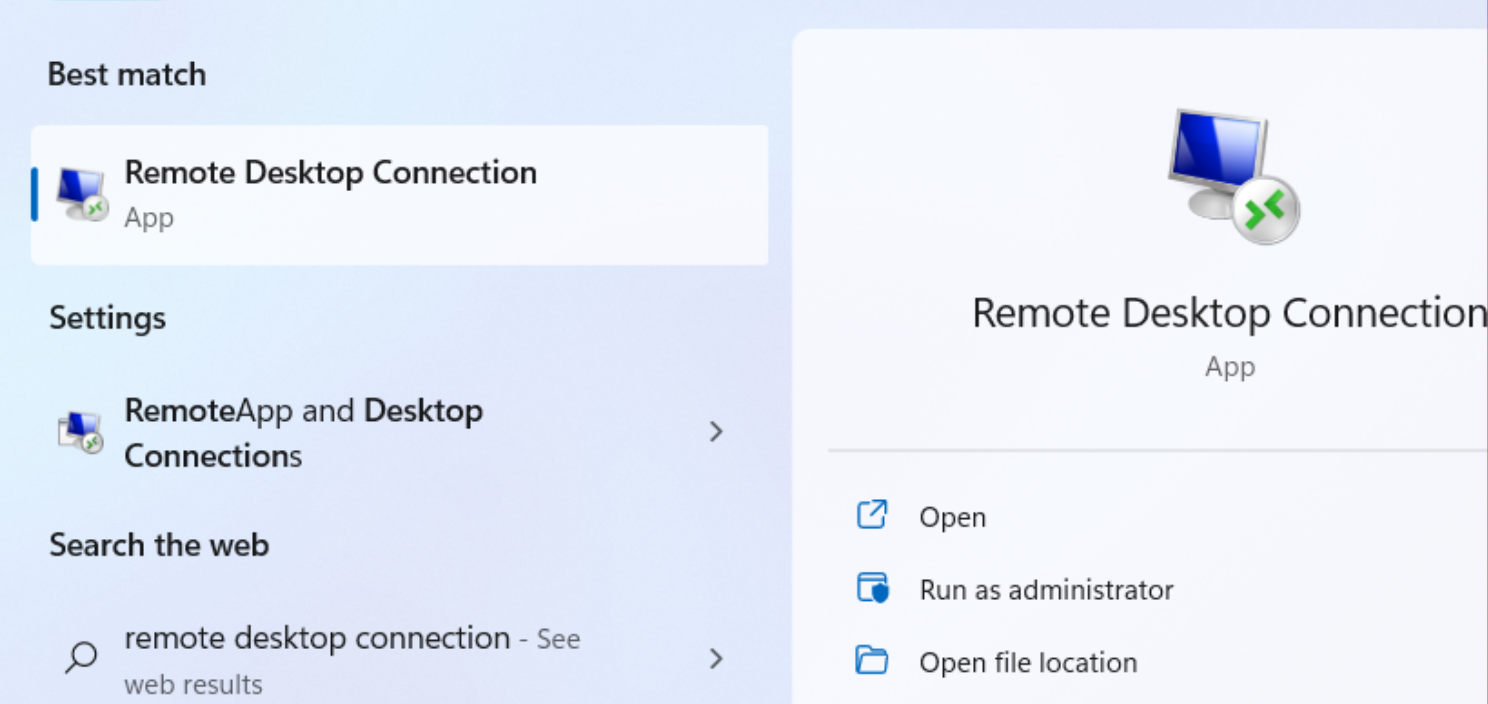 Remotedesktopverbindung