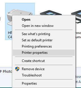 printer properties