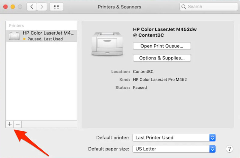 add printer macos