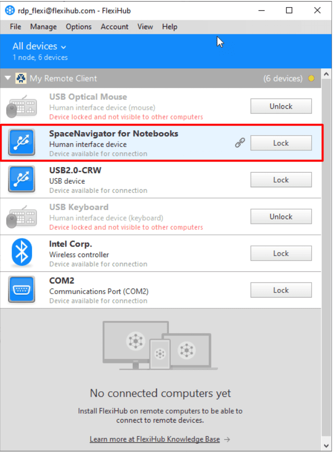 USB über IP freigeben