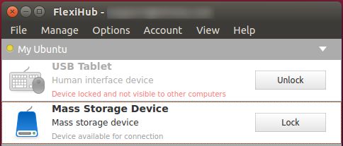 lock your local USB device