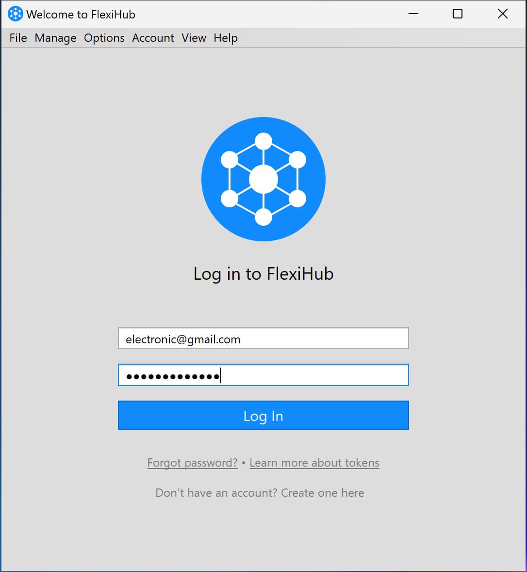 launch and log in FlexiHub