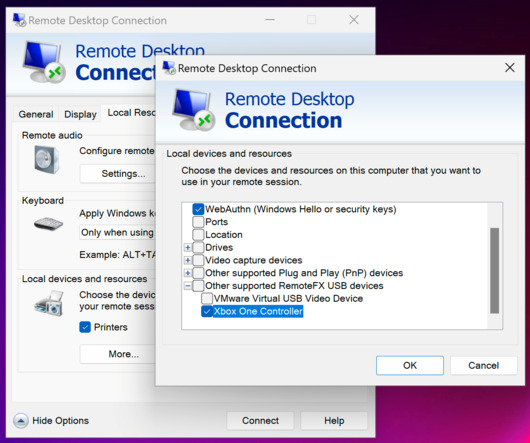 Connessione Desktop remoto - Risorse locali