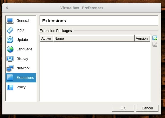 Preferencias de VirtualBox