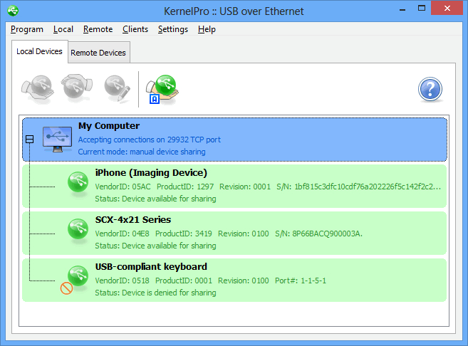 USB over Ethernet