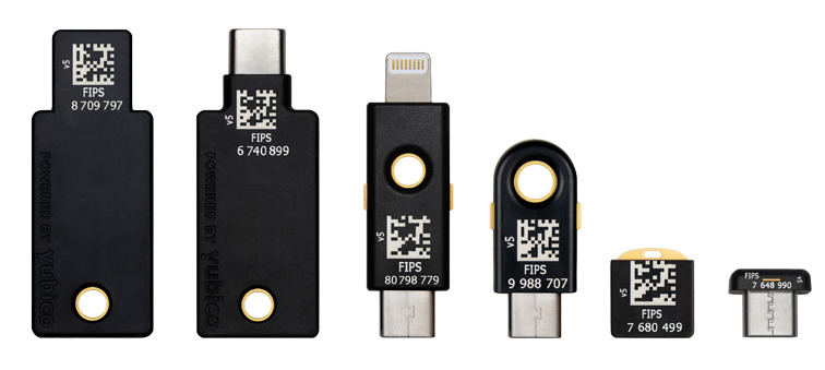 YubiKey dongle types