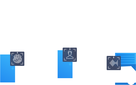 Wireless face, voice, and fingerprint security scanning.