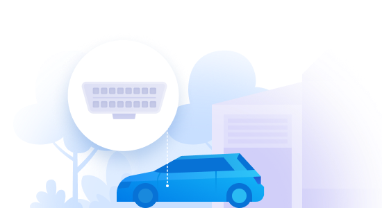 The car’s diagnostics port is connected to the network, making remote diagnostics possible.