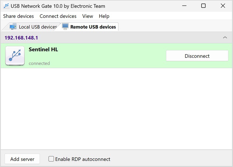  Remote Devices tab